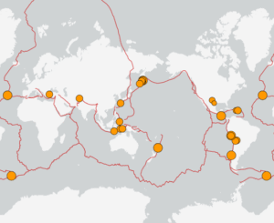 世界最新地震分布(USGS)