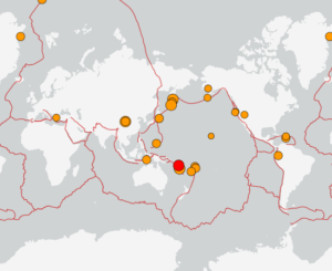 世界最新地震分布(USGS)