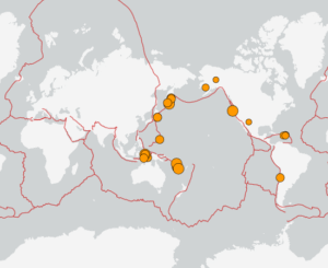 世界最新地震分布(USGS)