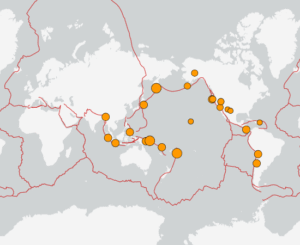 世界最新地震分布(USGS)