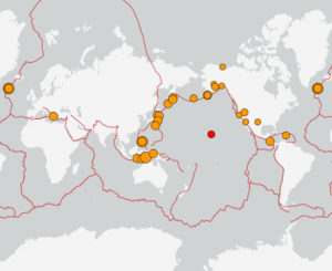 世界最新地震分布(USGS)