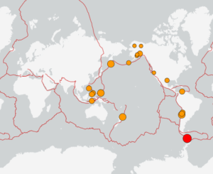 世界最新地震分布(USGS)