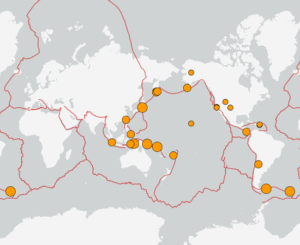 世界最新地震分布(USGS)