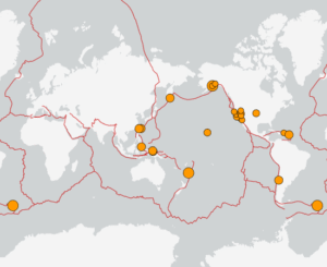 世界最新地震分布(USGS)