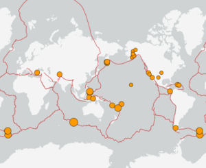 世界最新地震分布(USGS)