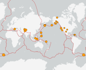 世界最新地震分布(USGS)