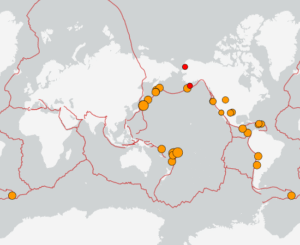 世界最新地震分布(USGS)