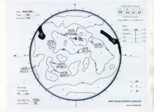 太陽外観図(NOAA)※予報官さんの手書き