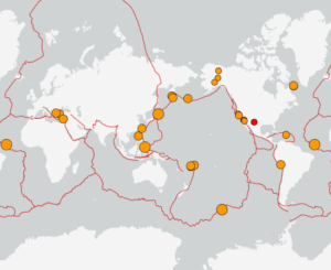 世界最新地震分布(USGS)