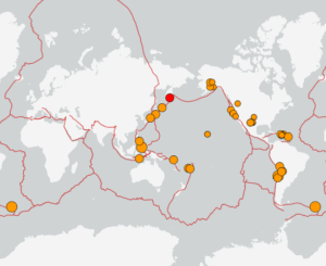 世界最新地震分布(USGS)