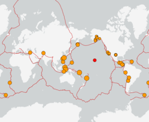 世界最新地震分布(USGS)