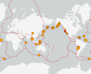 世界最新地震分布(USGS)