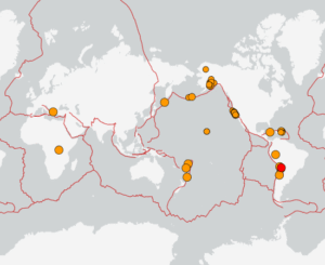 世界最新地震分布(USGS)