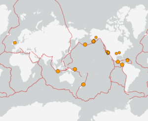 世界最新地震分布(USGS)