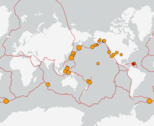 世界最新地震分布(USGS)
