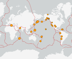 世界最新地震分布(USGS)