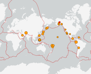 世界最新地震分布(USGS)
