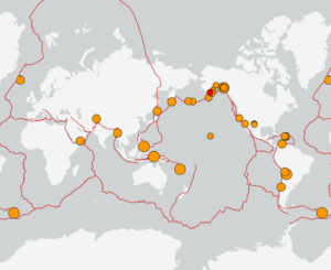 世界最新地震分布(USGS)