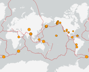 世界最新地震分布(USGS)