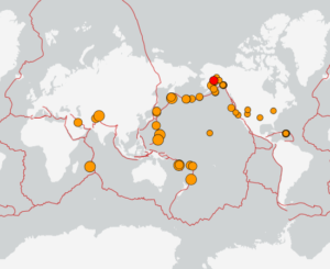 世界最新地震分布(USGS)