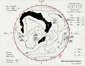 太陽外観図(NOAA)※予報官さんの手書き
