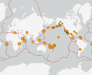 世界最新地震分布(USGS)