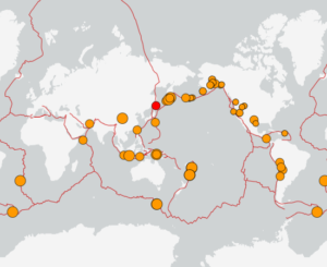 世界最新地震分布(USGS)