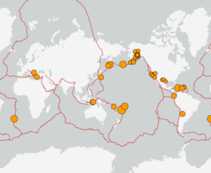 世界最新地震分布(USGS)