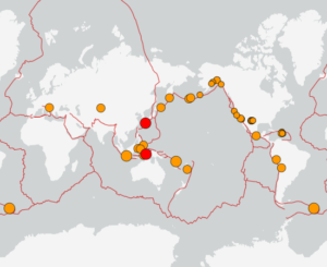 世界最新地震分布(USGS)
