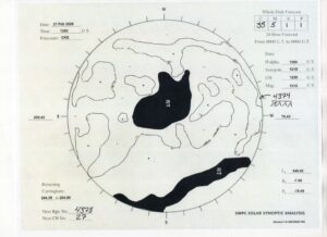 太陽外観図(NOAA)※予報官さんの手書き
