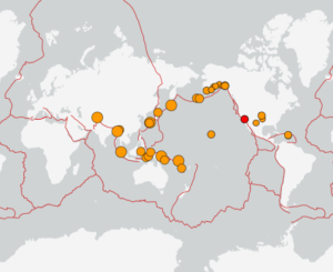 世界最新地震分布(USGS)