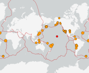 世界最新地震分布(USGS)