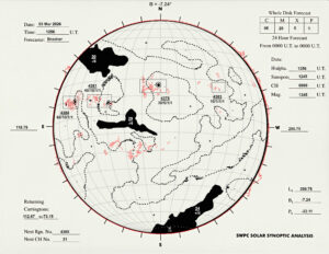 太陽外観図(NOAA)※予報官さんの手書き