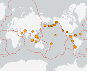 世界最新地震分布(USGS)
