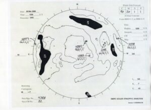 太陽外観図(NOAA)※予報官さんの手書き