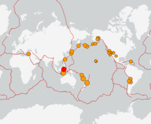 世界最新地震分布(USGS)