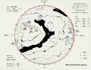 太陽外観図(NOAA)※予報官さんの手書き