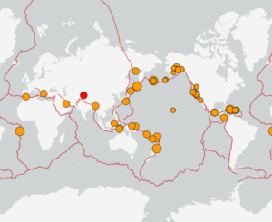 世界最新地震分布(USGS)