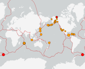 世界最新地震分布(USGS)