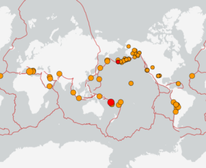 世界最新地震分布(USGS)