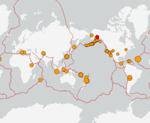 世界最新地震分布(USGS)