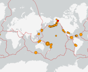 世界最新地震分布(USGS)