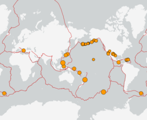 世界最新地震分布(USGS)