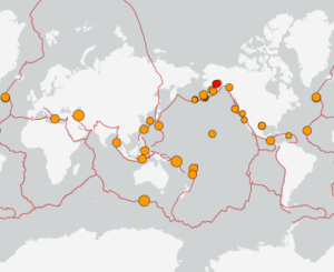 世界最新地震分布(USGS)