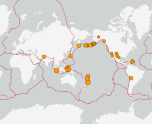 世界最新地震分布(USGS)