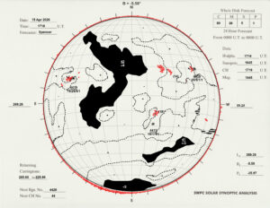 太陽外観図(NOAA)※予報官さんの手書き
