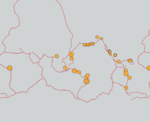 世界最新地震分布(USGS)
