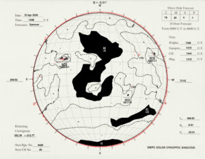 太陽外観図(NOAA)※予報官さんの手書き