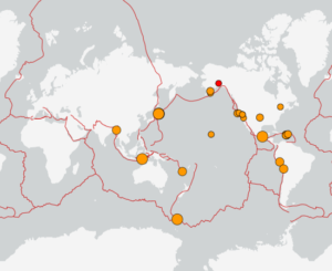 世界最新地震分布(USGS)