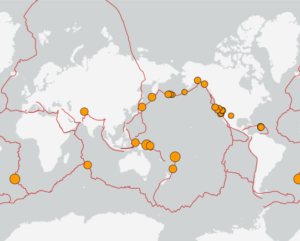 世界最新地震分布(USGS)